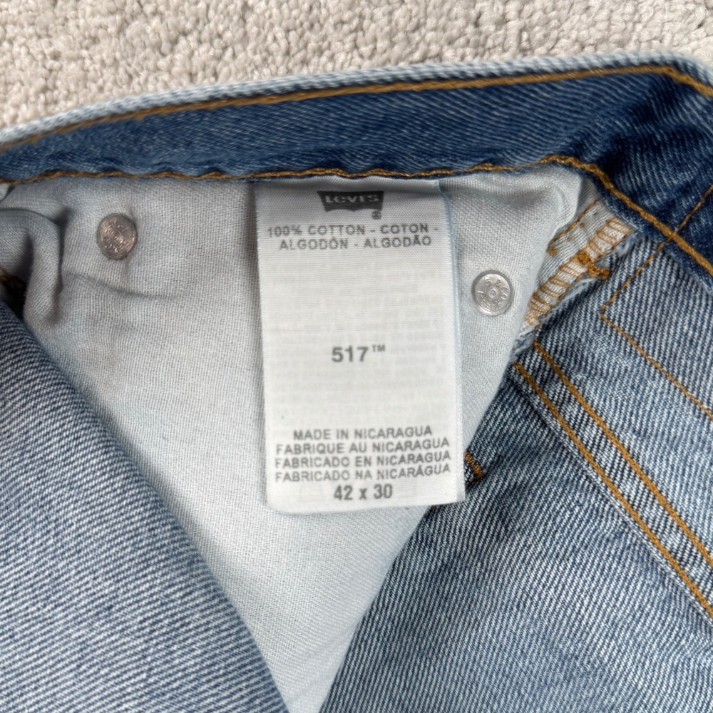 Levi's 517 Bootcut Jeans Mens 42x30 Blue Denim Classic Fit 2012 - Picture 11 of 16